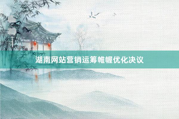 湖南网站营销运筹帷幄优化决议
