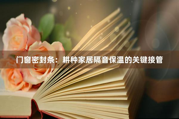 门窗密封条：耕种家居隔音保温的关键接管